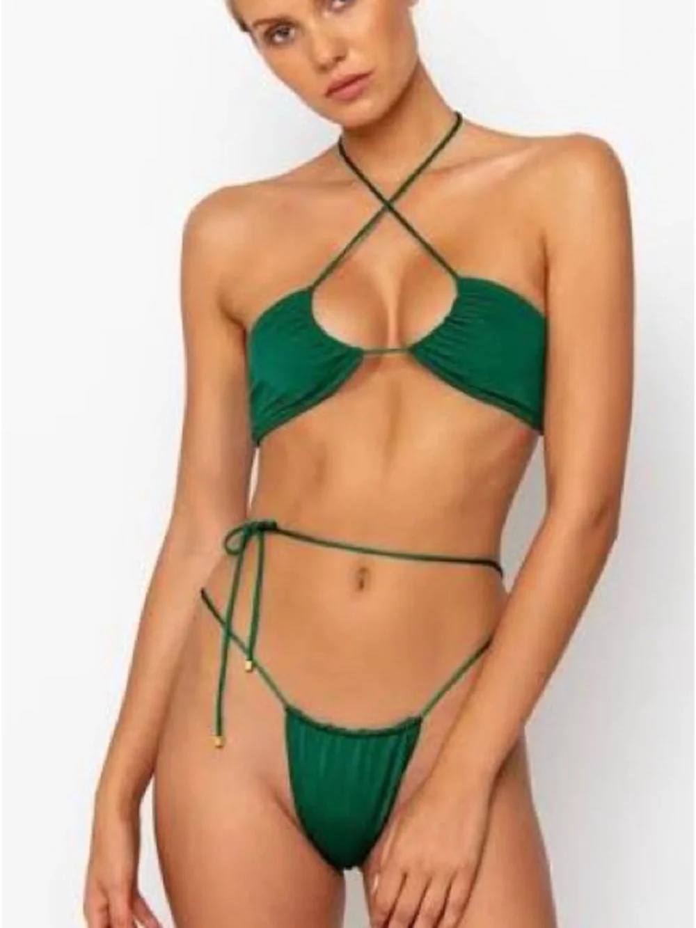 RARE COLOR - Sommer Swim Bikini Anais Top & Naomi Bottom Emerald Green - Picture 11 of 15
